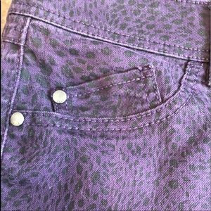 Apt 9 skinny jeans. Purple animal print 22w